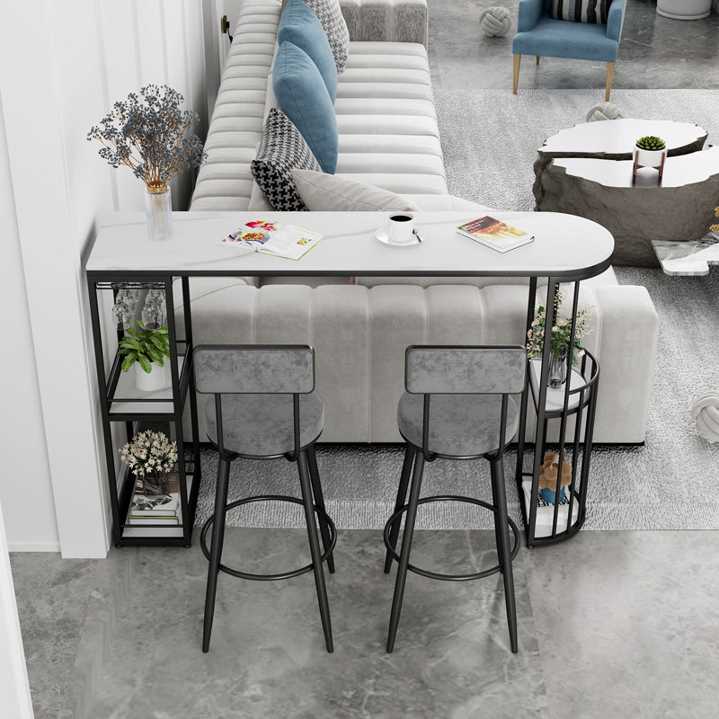 Contemporary 1/2/3 Pieces Specialty Stone Bar Table Set for Indoor