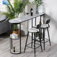 Contemporary 1/2/3 Pieces Stone Specialty Bar Table Set for Indoor Clearhalo 'Bar Furniture' 'furn' 'furn_home_bar_bar_sets' 'Furniture' 'Home Bars & Bar Sets' 'home_bar_bar_sets' 'Kitchen & Dining Furniture' 7686937