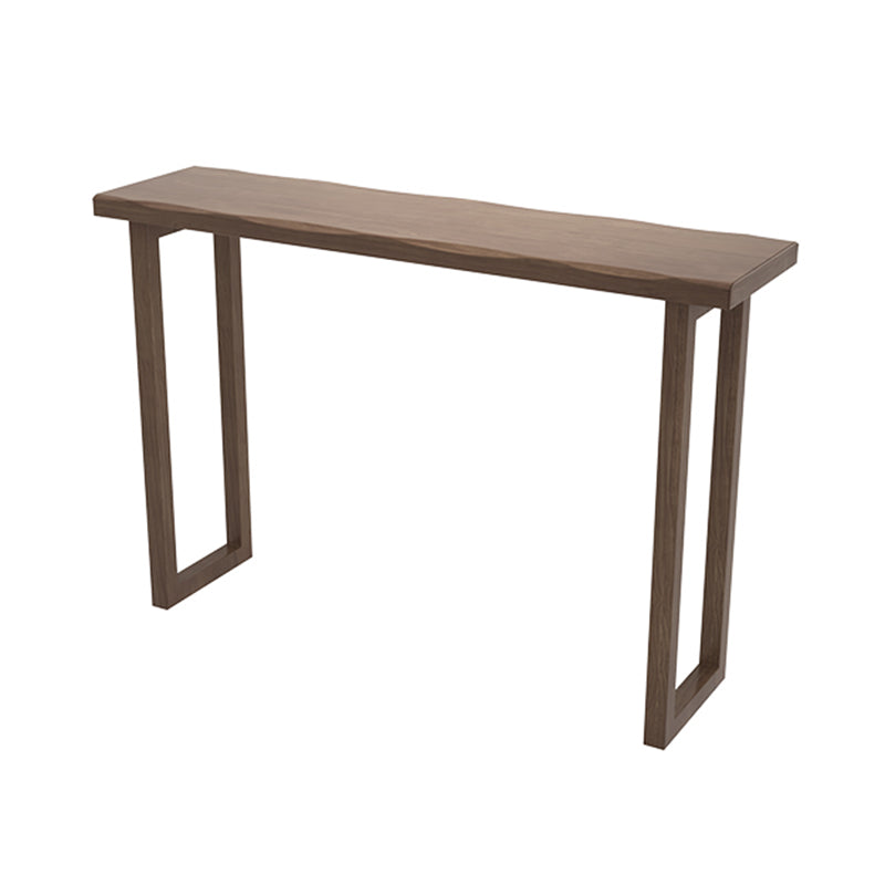 Table de salle à manger de bar rectangulaire en bois massif, intérieur moderne, marron