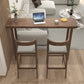 Table de salle à manger de bar rectangulaire en bois massif, intérieur moderne, marron