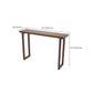 Table de salle à manger de bar rectangulaire en bois massif, intérieur moderne, marron