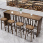 Modern Solid Wood Indoor Rectangle Double pedestal Bar Dining Table Clearhalo 'Bar Furniture' 'Bar Tables' 'bar_tables' 'furn' 'furn_bar_tables' 'Furniture' 'Kitchen & Dining Furniture' 7686999