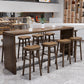 Modern Solid Wood Indoor Rectangle Double pedestal Bar Dining Table Clearhalo 'Bar Furniture' 'Bar Tables' 'bar_tables' 'furn' 'furn_bar_tables' 'Furniture' 'Kitchen & Dining Furniture' 7687000