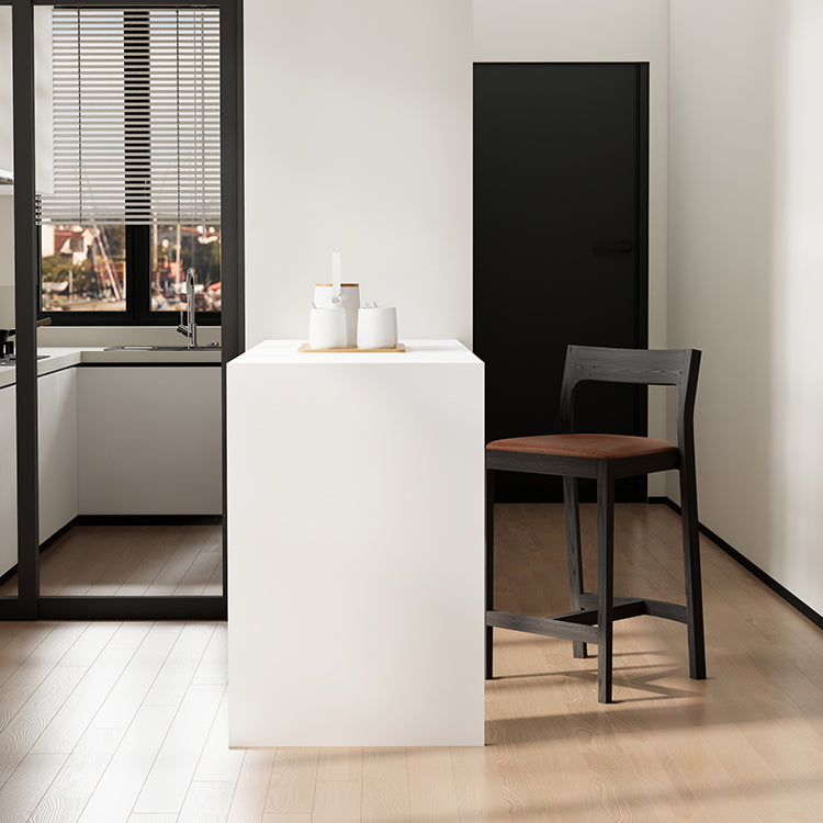 Modern White Sintered Stone Dining Bar Table for Kitchen Dining Room Clearhalo 'Bar Furniture' 'Bar Tables' 'bar_tables' 'furn' 'furn_bar_tables' 'Furniture' 'Kitchen & Dining Furniture' 7687018