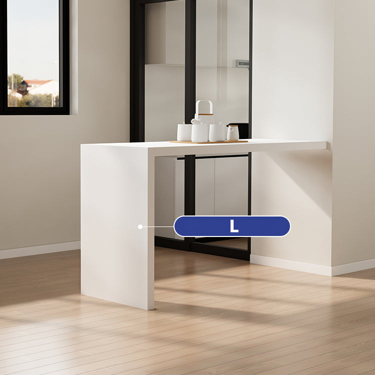 Modern White Sintered Stone Dining Bar Table for Kitchen Dining Room Clearhalo 'Bar Furniture' 'Bar Tables' 'bar_tables' 'furn' 'furn_bar_tables' 'Furniture' 'Kitchen & Dining Furniture' 7687022