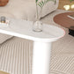 Mesa de bar blanca de forma libre con base de almacenamiento para lugares pequeños