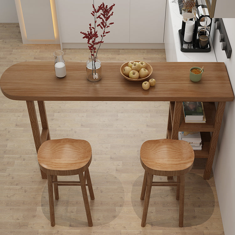 Contemporary Solid Wood Living Room Bar Dining Table in Brown Clearhalo 'Bar Furniture' 'Bar Tables' 'bar_tables' 'furn' 'furn_bar_tables' 'Furniture' 'Kitchen & Dining Furniture' 7687058