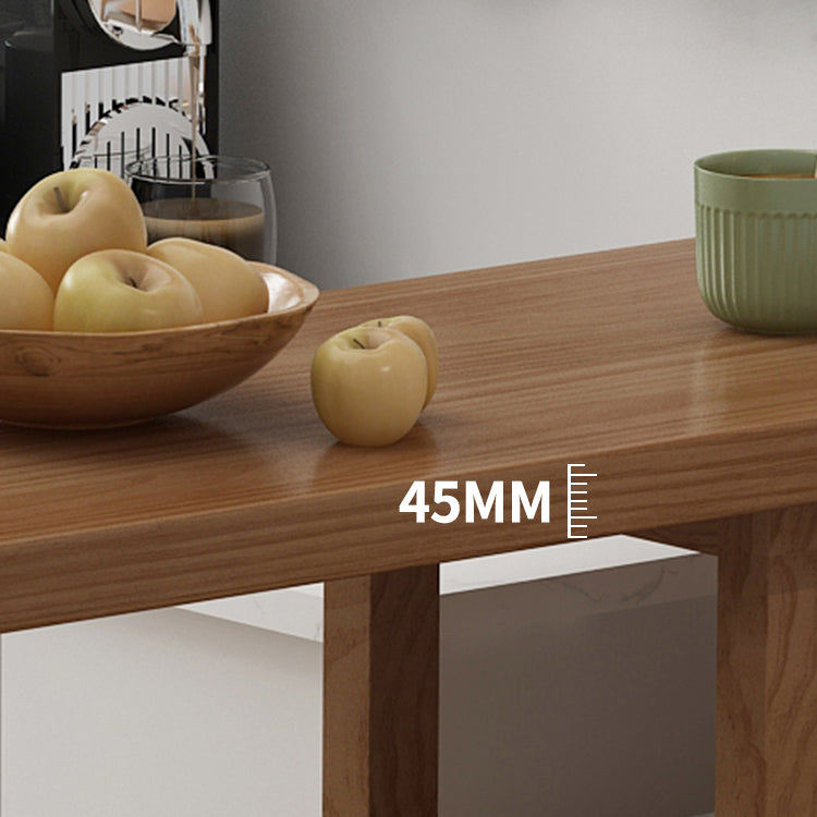 Contemporary Solid Wood Living Room Bar Dining Table in Brown Clearhalo 'Bar Furniture' 'Bar Tables' 'bar_tables' 'furn' 'furn_bar_tables' 'Furniture' 'Kitchen & Dining Furniture' 7687063