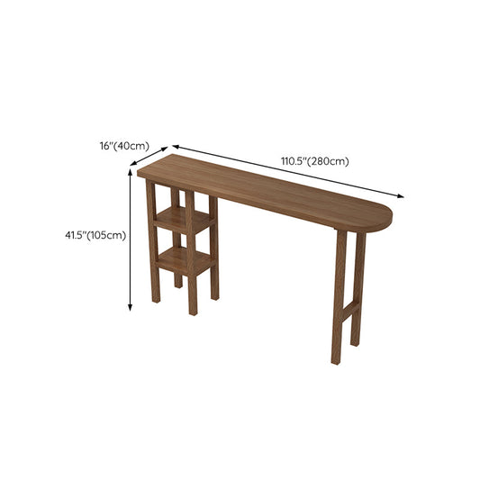 Contemporary Solid Wood Living Room Bar Dining Table in Brown Clearhalo 'Bar Furniture' 'Bar Tables' 'bar_tables' 'furn' 'furn_bar_tables' 'Furniture' 'Kitchen & Dining Furniture' 7687075