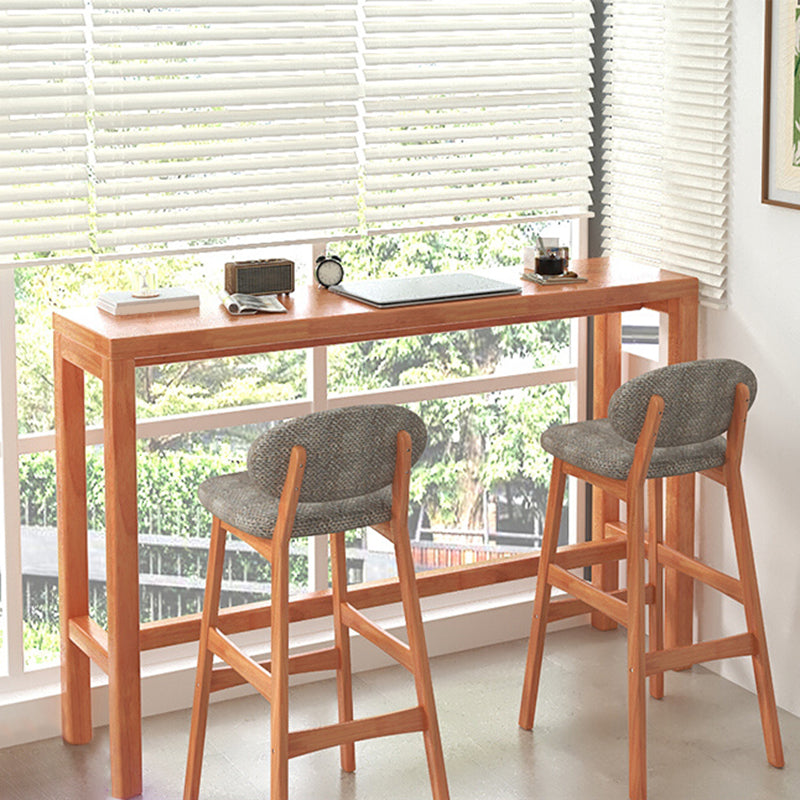 Modern Dining Room Rectangle Trestle Solid Wood Bar Dining Table Clearhalo 'Bar Furniture' 'Bar Tables' 'bar_tables' 'furn' 'furn_bar_tables' 'Furniture' 'Kitchen & Dining Furniture' 7687090