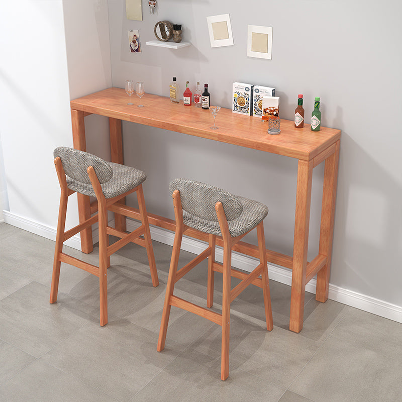 Modern Dining Room Rectangle Trestle Solid Wood Bar Dining Table Clearhalo 'Bar Furniture' 'Bar Tables' 'bar_tables' 'furn' 'furn_bar_tables' 'Furniture' 'Kitchen & Dining Furniture' 7687093