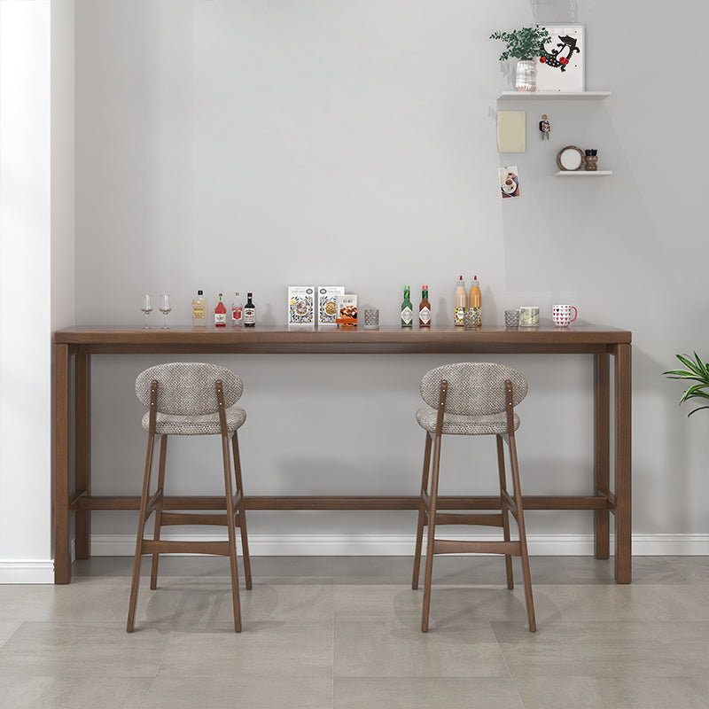 Modern Dining Room Rectangle Trestle Solid Wood Bar Dining Table Clearhalo 'Bar Furniture' 'Bar Tables' 'bar_tables' 'furn' 'furn_bar_tables' 'Furniture' 'Kitchen & Dining Furniture' 7687097
