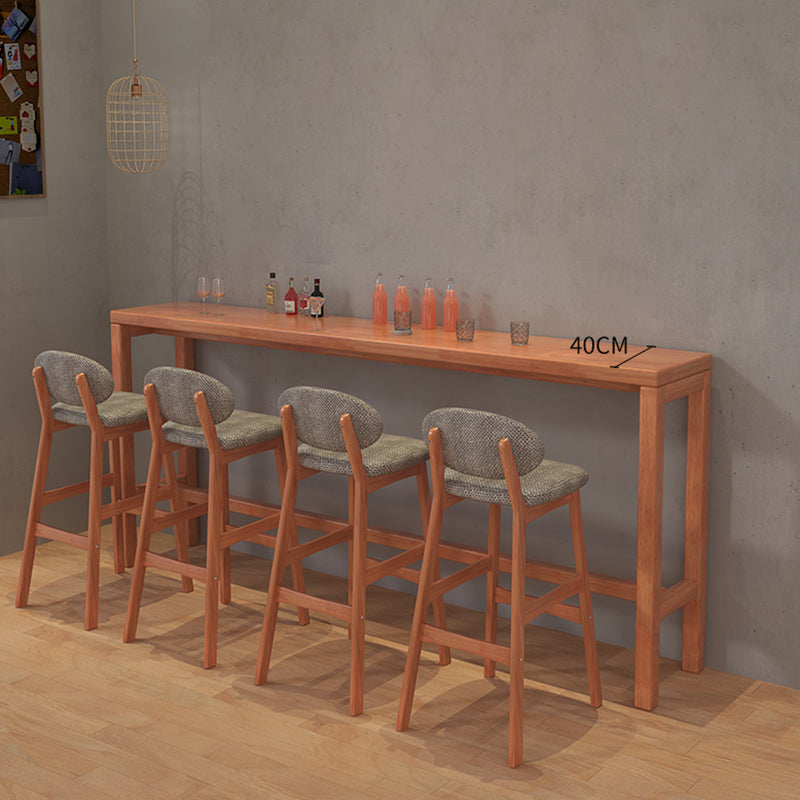 Modern Dining Room Rectangle Trestle Solid Wood Bar Dining Table Clearhalo 'Bar Furniture' 'Bar Tables' 'bar_tables' 'furn' 'furn_bar_tables' 'Furniture' 'Kitchen & Dining Furniture' 7687100