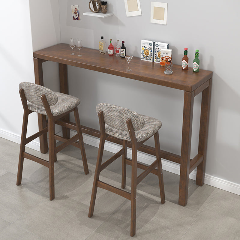 Modern Dining Room Rectangle Trestle Solid Wood Bar Dining Table Clearhalo 'Bar Furniture' 'Bar Tables' 'bar_tables' 'furn' 'furn_bar_tables' 'Furniture' 'Kitchen & Dining Furniture' 7687101