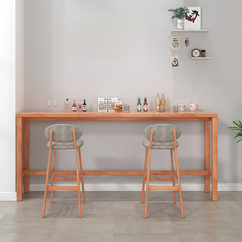 Modern Dining Room Rectangle Trestle Solid Wood Bar Dining Table Clearhalo 'Bar Furniture' 'Bar Tables' 'bar_tables' 'furn' 'furn_bar_tables' 'Furniture' 'Kitchen & Dining Furniture' 7687102