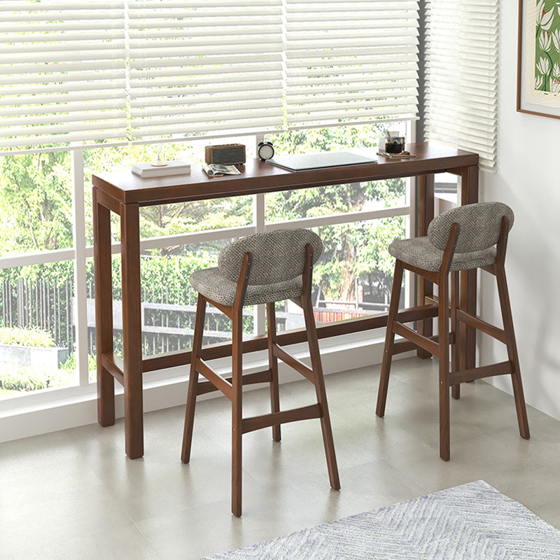 Modern Dining Room Rectangle Trestle Solid Wood Bar Dining Table Clearhalo 'Bar Furniture' 'Bar Tables' 'bar_tables' 'furn' 'furn_bar_tables' 'Furniture' 'Kitchen & Dining Furniture' 7687103