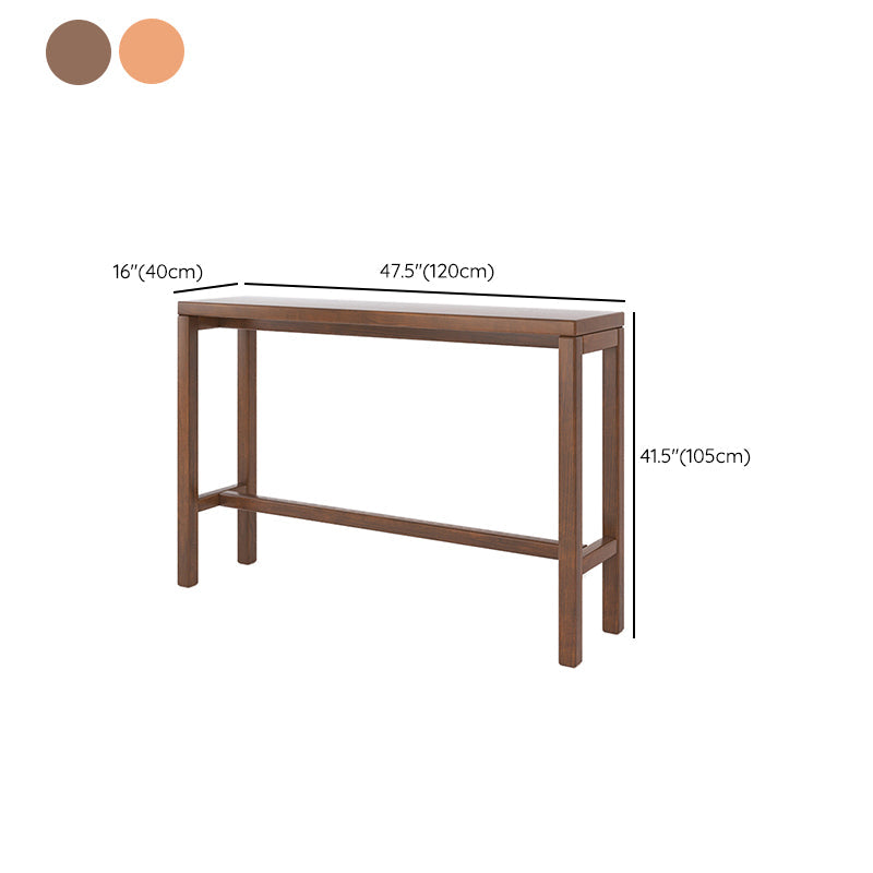 Modern Dining Room Rectangle Trestle Solid Wood Bar Dining Table Clearhalo 'Bar Furniture' 'Bar Tables' 'bar_tables' 'furn' 'furn_bar_tables' 'Furniture' 'Kitchen & Dining Furniture' 7687104