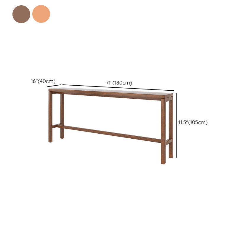 Modern Dining Room Rectangle Trestle Solid Wood Bar Dining Table Clearhalo 'Bar Furniture' 'Bar Tables' 'bar_tables' 'furn' 'furn_bar_tables' 'Furniture' 'Kitchen & Dining Furniture' 7687107