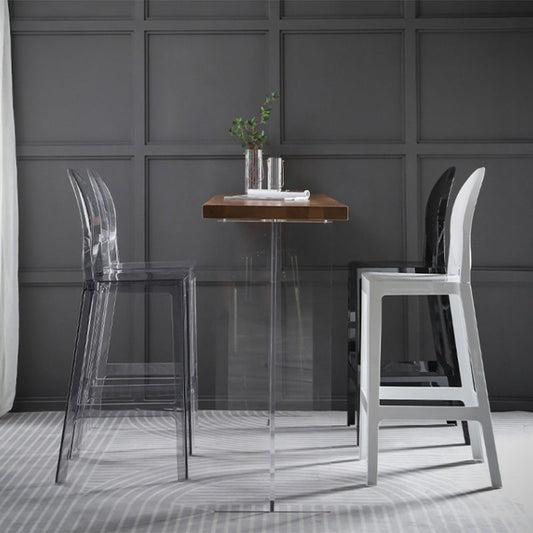 Modern Solid Wood Acrylic Base Bar Table for Kitchen Dining Room Clearhalo 'Bar Furniture' 'Bar Tables' 'bar_tables' 'furn' 'furn_bar_tables' 'Furniture' 'Kitchen & Dining Furniture' 7687111