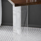 Modern Solid Wood Acrylic Base Bar Table for Kitchen Dining Room Clearhalo 'Bar Furniture' 'Bar Tables' 'bar_tables' 'furn' 'furn_bar_tables' 'Furniture' 'Kitchen & Dining Furniture' 7687115