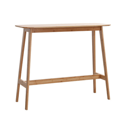 Modern Bamboo Rectangle Pub Table with Trestle for Living Room Wood Without Chairs Clearhalo 'Bar Furniture' 'Bar Tables' 'bar_tables' 'furn' 'furn_bar_tables' 'Furniture' 'Kitchen & Dining Furniture' 7687125
