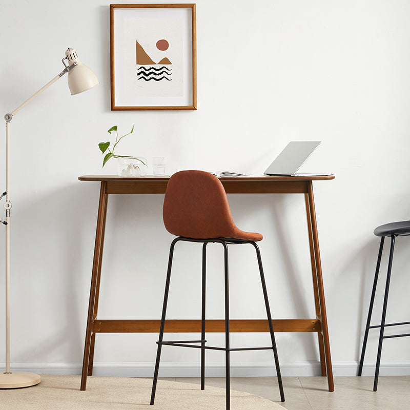 Modern Bamboo Rectangle Pub Table with Trestle for Living Room Clearhalo 'Bar Furniture' 'Bar Tables' 'bar_tables' 'furn' 'furn_bar_tables' 'Furniture' 'Kitchen & Dining Furniture' 7687127