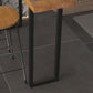 Solid Wood Rectangle Bistro Table with Metal Frame for Living Room Clearhalo 'Bar Furniture' 'Bar Tables' 'bar_tables' 'furn' 'furn_bar_tables' 'Furniture' 'Kitchen & Dining Furniture' 7687158