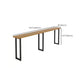 Solid Wood Rectangle Bistro Table with Metal Frame for Living Room Clearhalo 'Bar Furniture' 'Bar Tables' 'bar_tables' 'furn' 'furn_bar_tables' 'Furniture' 'Kitchen & Dining Furniture' 7687166