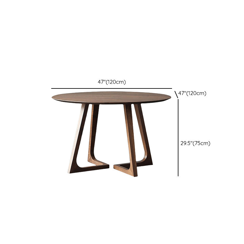 1/2/5 Pcs Round Shape Solid Wood Dinette Table with Ladder Chair Clearhalo 'Dining Room Sets' 'Dining Tables & Seating' 'dining_room_set' 'furn' 'furn_dining_room_set' 'Furniture' 'Kitchen & Dining Furniture' 7687197