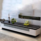 Glass TV Media Console Glam Media Console TV Stand with 3 Drawers