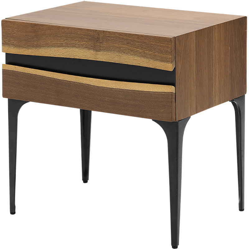 Nightand de table de table de chêne moderne du milieu du siècle 22 "de haut avec les jambes