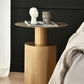 Contemporary Night Table Antique Finish Metal Bed Nightstand