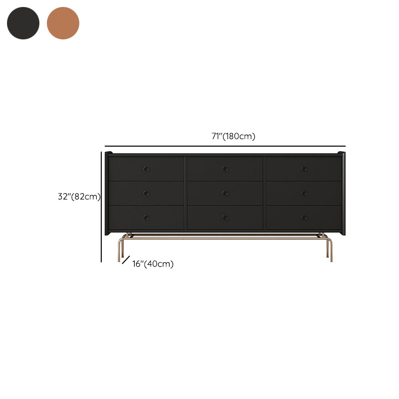 Commode moderne commode coffre en bois massif avec tiroirs 9/6/5