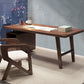 Bureau d'écriture en bois massif bureau de bureau piédestal avec 2 tiroirs pour salle d'étude