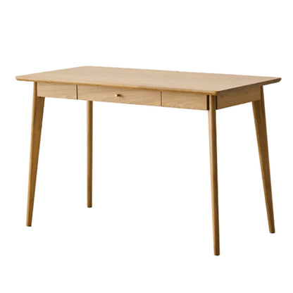 Modern Cable Management Office Desk Bedroom Solid Wood Writing Desk Light Wood Clearhalo 'furn' 'furn_office_desk' 'Furniture' 'Office Desks' 'Office Furniture' 'office_desk' 7690979