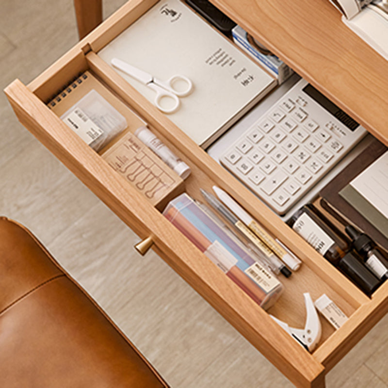 Modern Cable Management Office Desk Bedroom Solid Wood Writing Desk Clearhalo 'furn' 'furn_office_desk' 'Furniture' 'Office Desks' 'Office Furniture' 'office_desk' 7690982