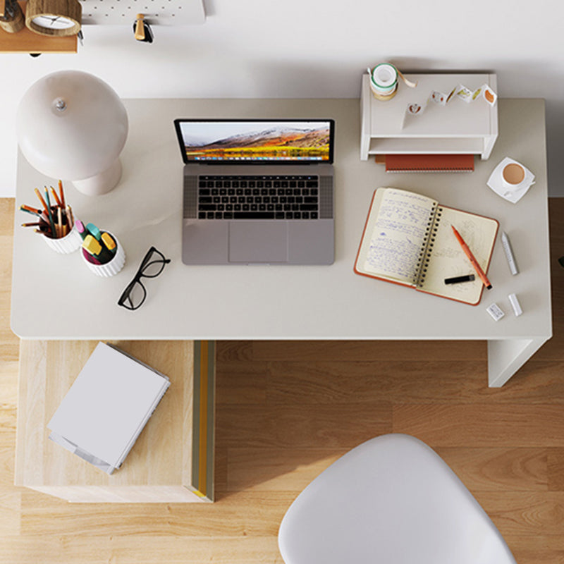 Modern Engineered Wood Office Desk Home Writing Desk with 3-drawer Clearhalo 'furn' 'furn_office_desk' 'Furniture' 'Office Desks' 'Office Furniture' 'office_desk' 7690997