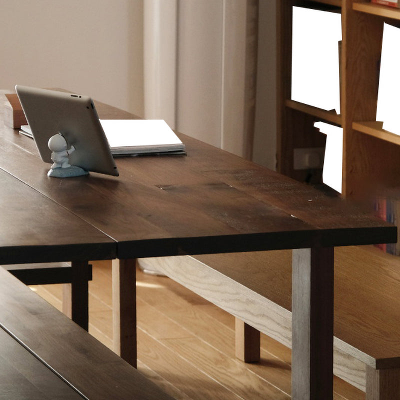 Solid Wood Rectangular Writing Desk Living Room Office Desk,29.1" H Clearhalo 'furn' 'furn_office_desk' 'Furniture' 'Office Desks' 'Office Furniture' 'office_desk' 7691009