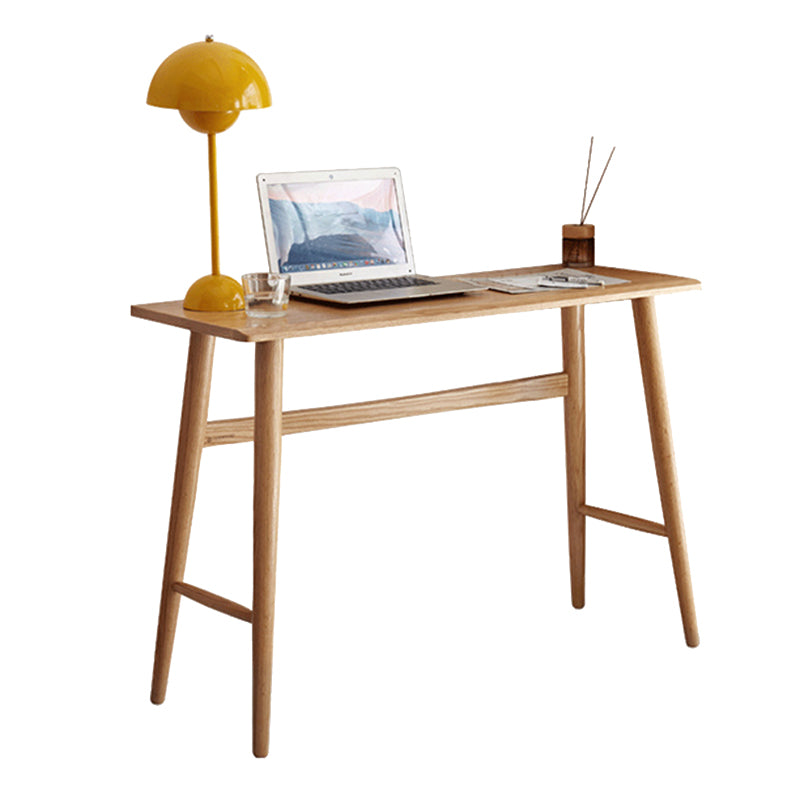 Solid Wood Home Office Desk Contemporary Trestle Base Writing Desk 43"L x 16"W x 30"H Natural Clearhalo 'furn' 'furn_office_desk' 'Furniture' 'Office Desks' 'Office Furniture' 'office_desk' 7691031
