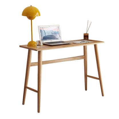 Solid Wood Home Office Desk Contemporary Trestle Base Writing Desk 43"L x 16"W x 30"H Natural Clearhalo 'furn' 'furn_office_desk' 'Furniture' 'Office Desks' 'Office Furniture' 'office_desk' 7691031