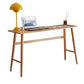 Solid Wood Home Office Desk Contemporary Trestle Base Writing Desk 51"L x 16"W x 30"H Natural Clearhalo 'furn' 'furn_office_desk' 'Furniture' 'Office Desks' 'Office Furniture' 'office_desk' 7691035