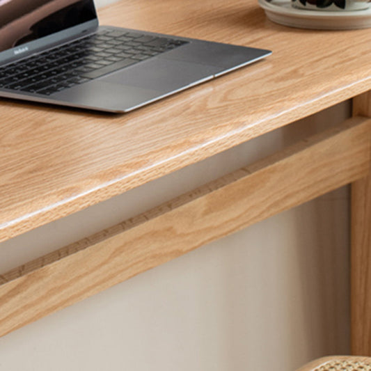 Solid Wood Home Office Desk Contemporary Trestle Base Writing Desk Clearhalo 'furn' 'furn_office_desk' 'Furniture' 'Office Desks' 'Office Furniture' 'office_desk' 7691041