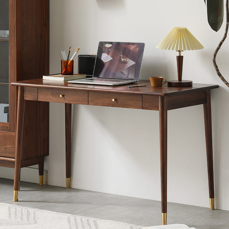 Bedroom Office Desk Solid Wood Legs Parsons Writing Desk with Drawer Clearhalo 'furn' 'furn_office_desk' 'Furniture' 'Office Desks' 'Office Furniture' 'office_desk' 7691086