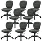 Modernism Office Chair with Wheels Desk Chair for Home Living Room Black 8 Piece Set Armless Clearhalo 'furn' 'furn_office_chair' 'Furniture' 'Office Chairs' 'Office Furniture' 'office_chair' 7691137