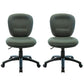 Modernism Office Chair with Wheels Desk Chair for Home Living Room Green 2 Piece Set Armless Clearhalo 'furn' 'furn_office_chair' 'Furniture' 'Office Chairs' 'Office Furniture' 'office_chair' 7691139