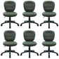 Modernism Office Chair with Wheels Desk Chair for Home Living Room Green 6 Piece Set Armless Clearhalo 'furn' 'furn_office_chair' 'Furniture' 'Office Chairs' 'Office Furniture' 'office_chair' 7691143