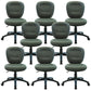 Modernism Office Chair with Wheels Desk Chair for Home Living Room Green 8 Piece Set Armless Clearhalo 'furn' 'furn_office_chair' 'Furniture' 'Office Chairs' 'Office Furniture' 'office_chair' 7691144