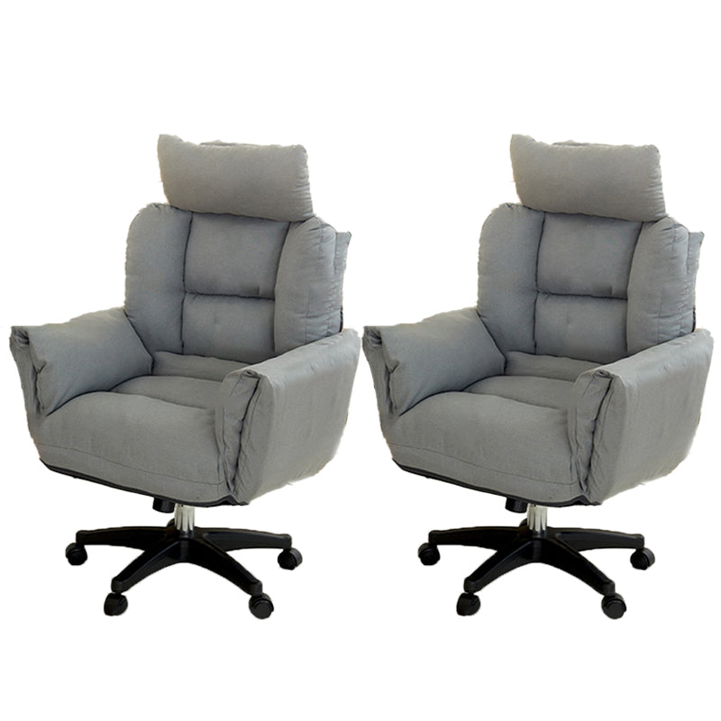 Modern Desk Chair Slide Adjustable Seat Height Armless Office Chair with Wheels