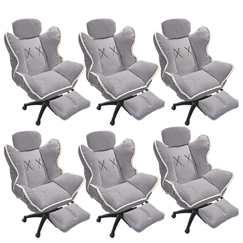 Chaise de bureau contemporaine Nylon Base Swivel Rolling Task Chair avec roues