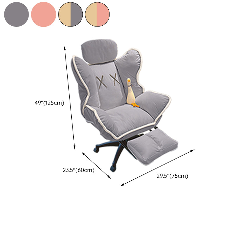 Chaise de bureau contemporaine Nylon Base Swivel Rolling Task Chair avec roues
